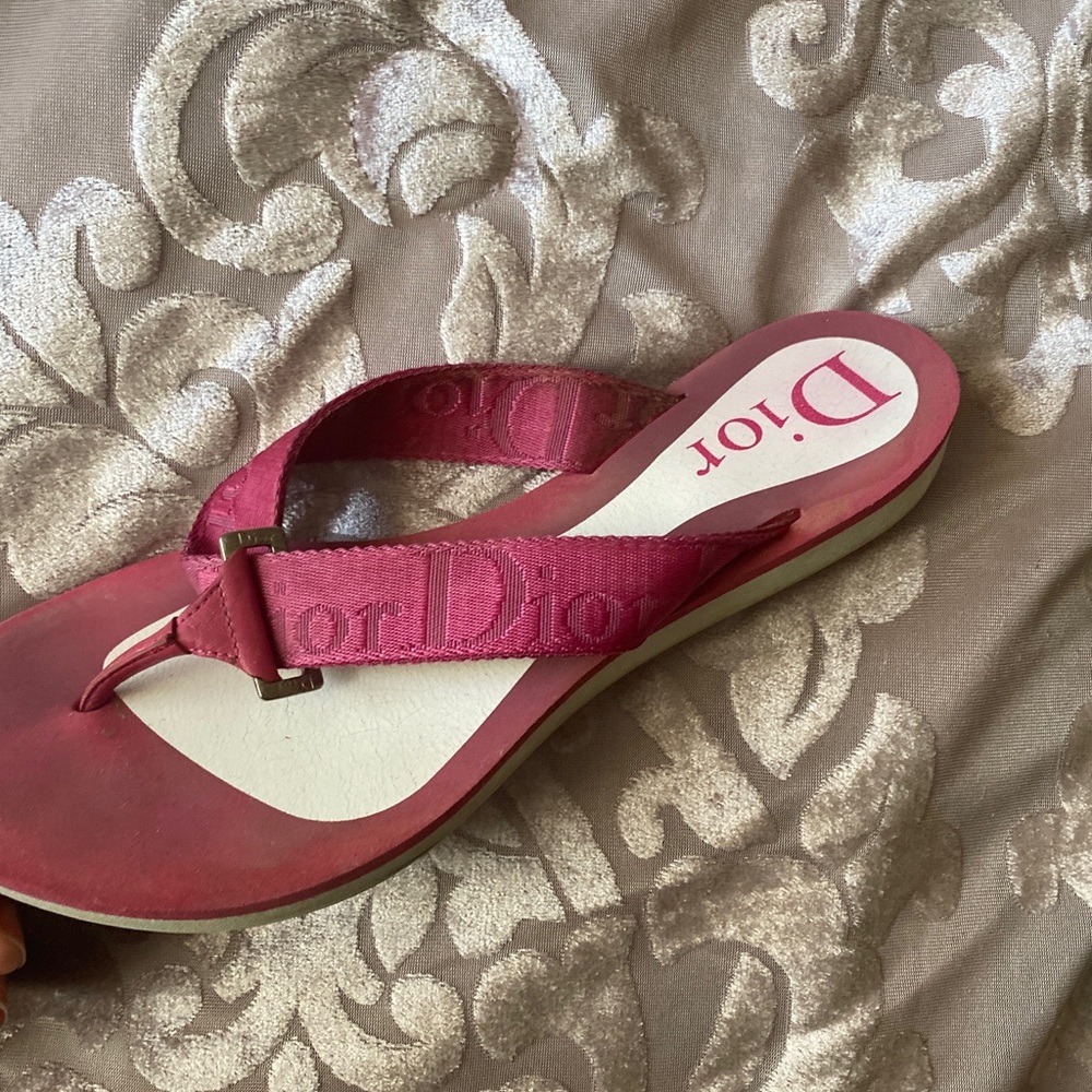 Pink dior sandals